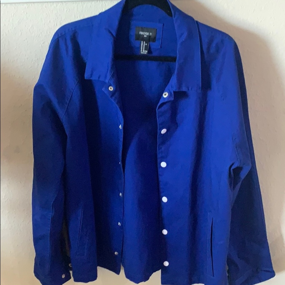 Xl blue button up Shirt/ Jacket